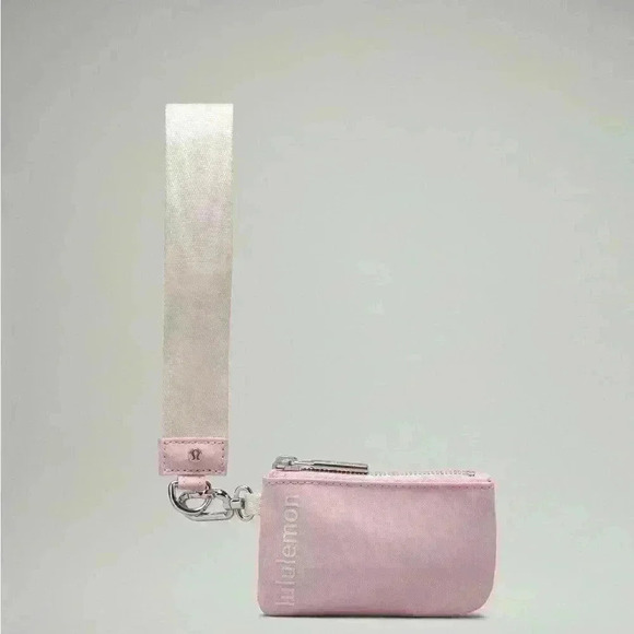 Lululemon 💕 Dual Pouch Wristlet in SOLD OUT color White Opal/ Pink preppy bag - Picture 4 of 4